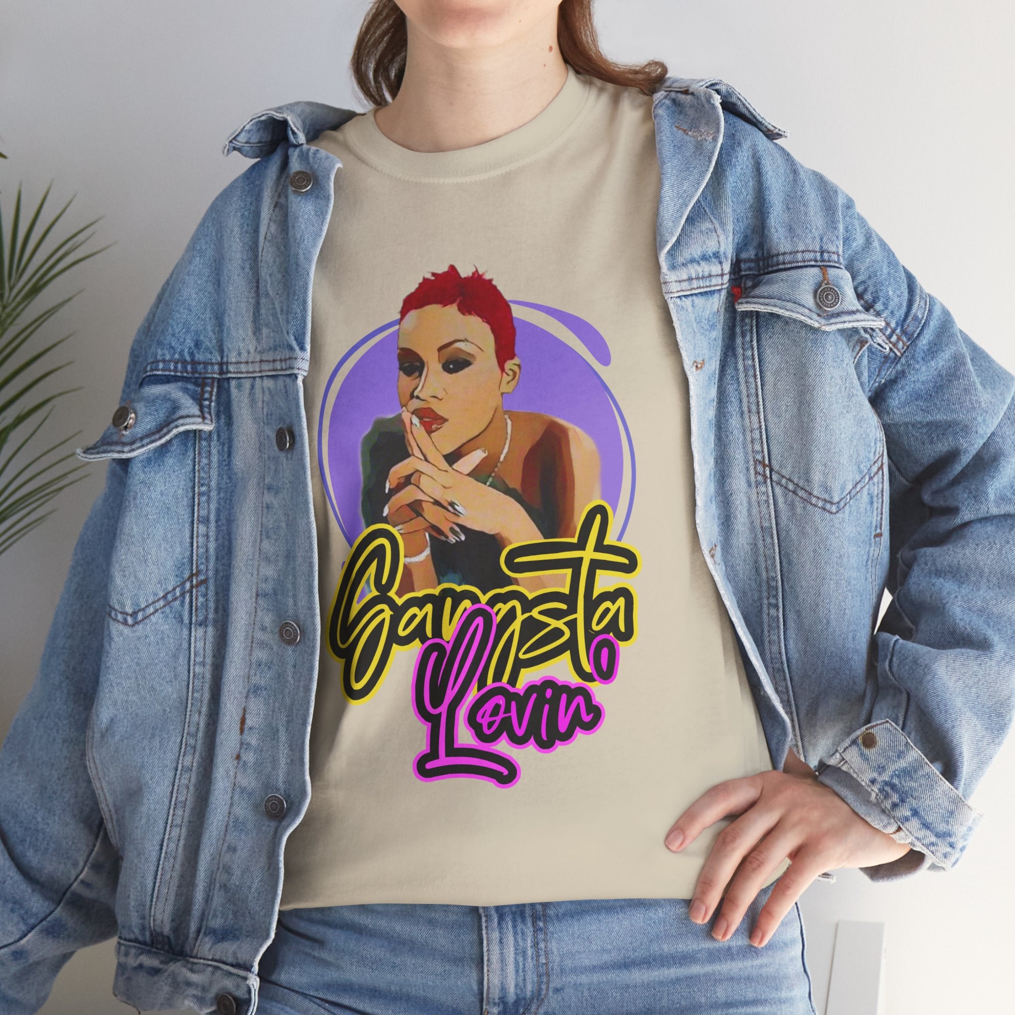 Eve T-Shirt — Gangsta Lovin' Graphic Cartoon Tee (Retro Rap Portrait)