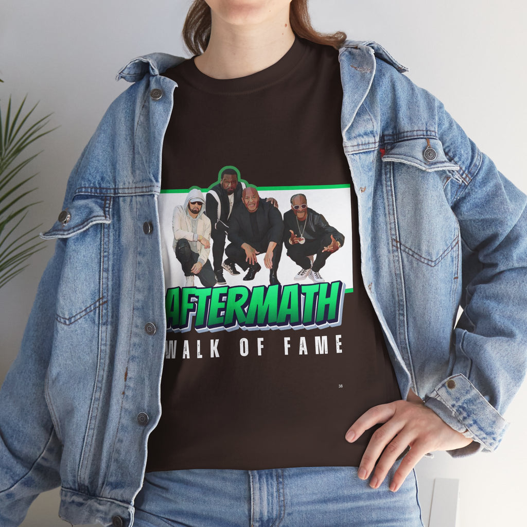 Em, Dre, Snoop, 50 - Unisex Heavy Cotton Tee - "Aftermath" Walk of Fame Graphic Tee