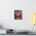 'The Reset'- Floral Ballerina emerging from the flames - Canvas Print — Vibrant Dancer Art on Matte Stretched Canvas