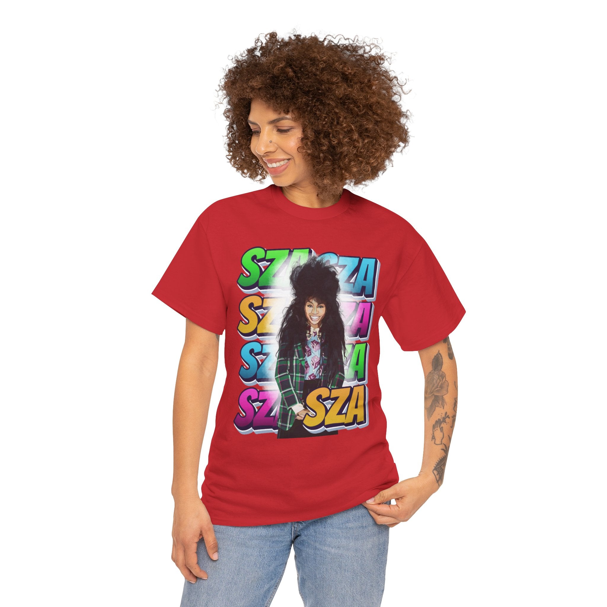 Sza Portrait Graphic Tee — Colorful Retro SZA Fan Shirt