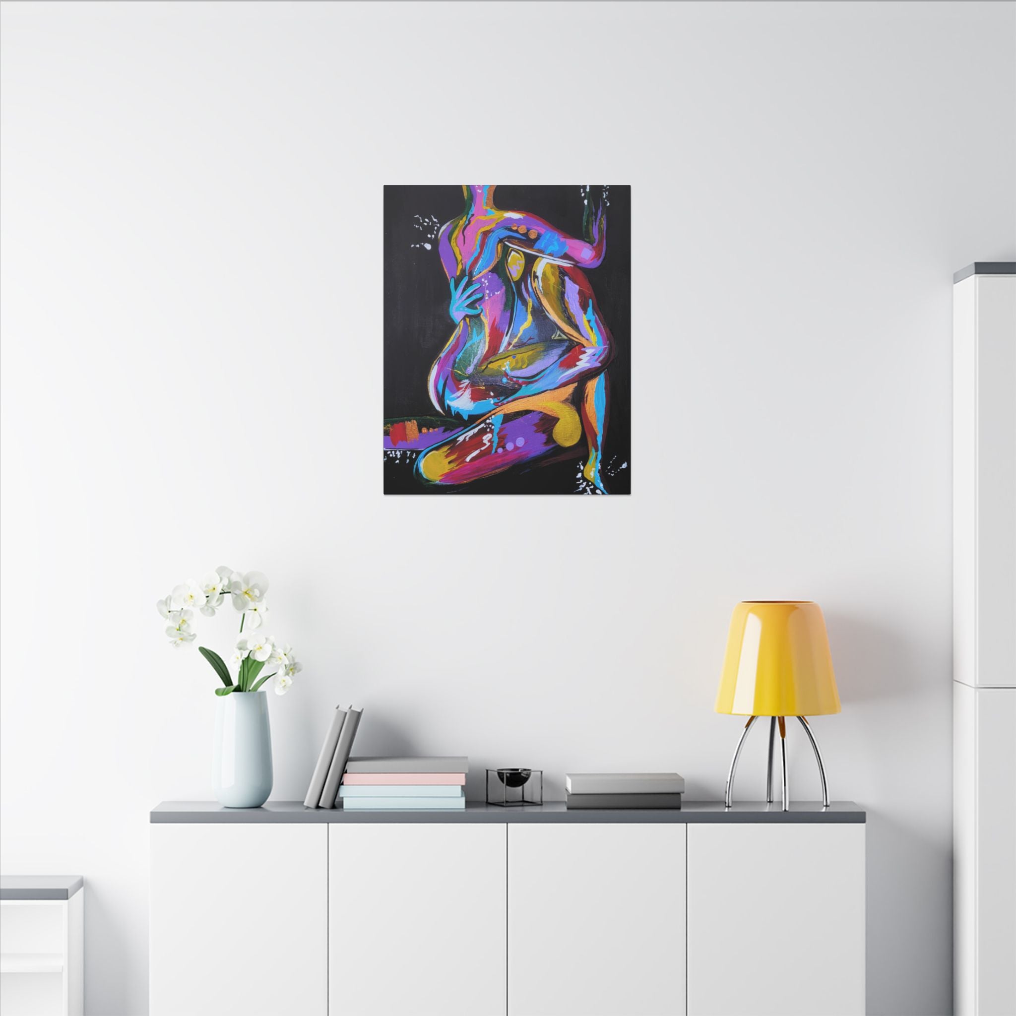 'Last Weekend' - Abstract Colorful Sensual Canvas Print — Matte Stretched Wall Art