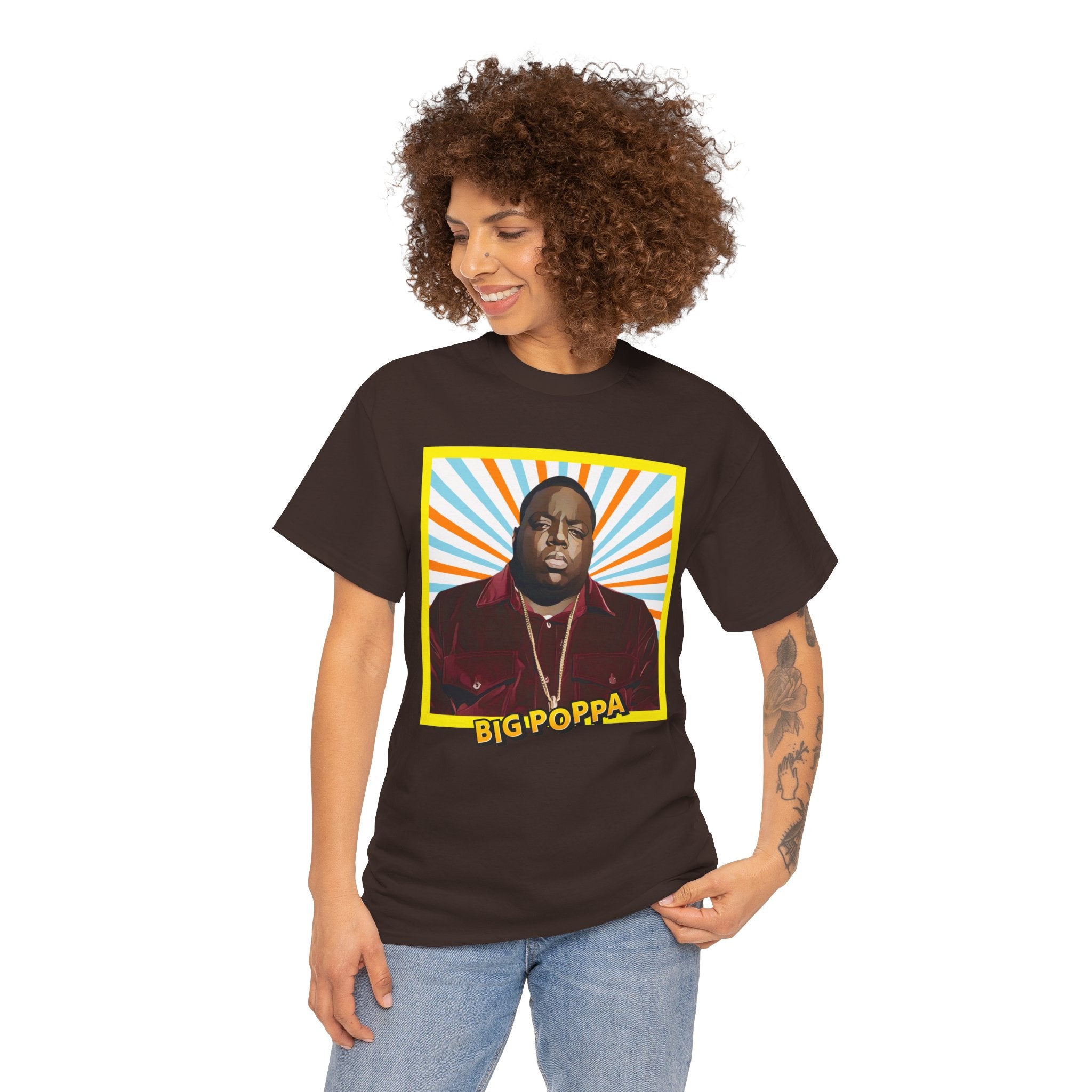 Graphic Tee — "Big Poppa" Retro Portrait T-Shirt