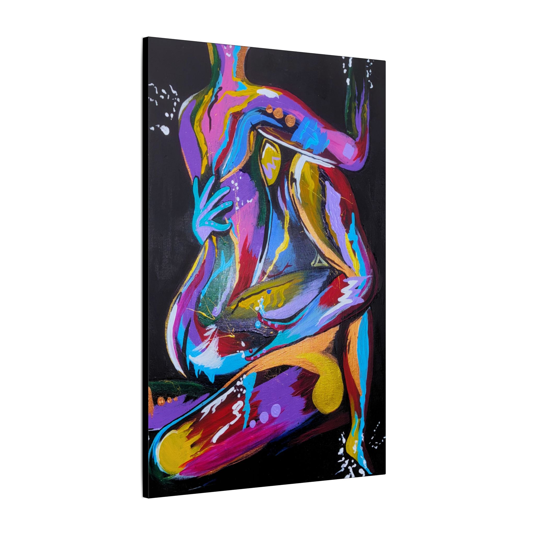 'Last Weekend' - Abstract Colorful Sensual Canvas Print — Matte Stretched Wall Art