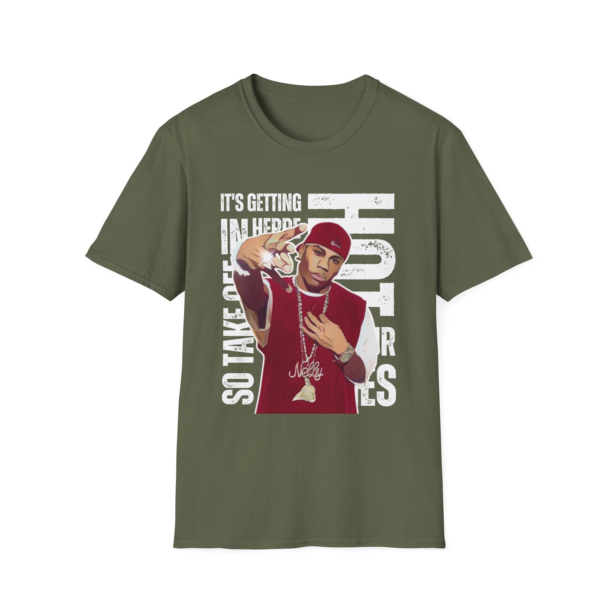 Nelly Hip-Hop Graphic T-Shirt – “It’s Getting Hot In Here” Rap Cartoon GraphicTee