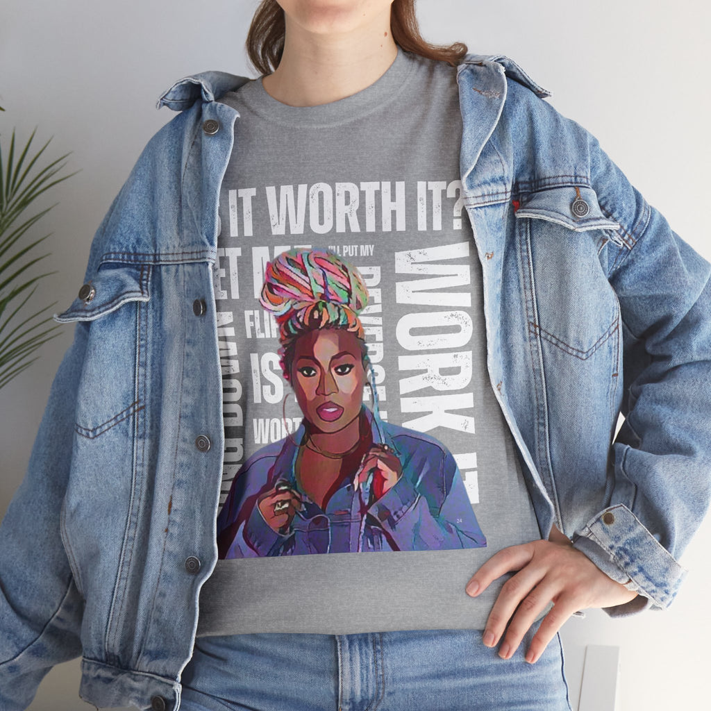 Missy Elliot Graphic Tee — “Is It Worth It? Let me Work It”