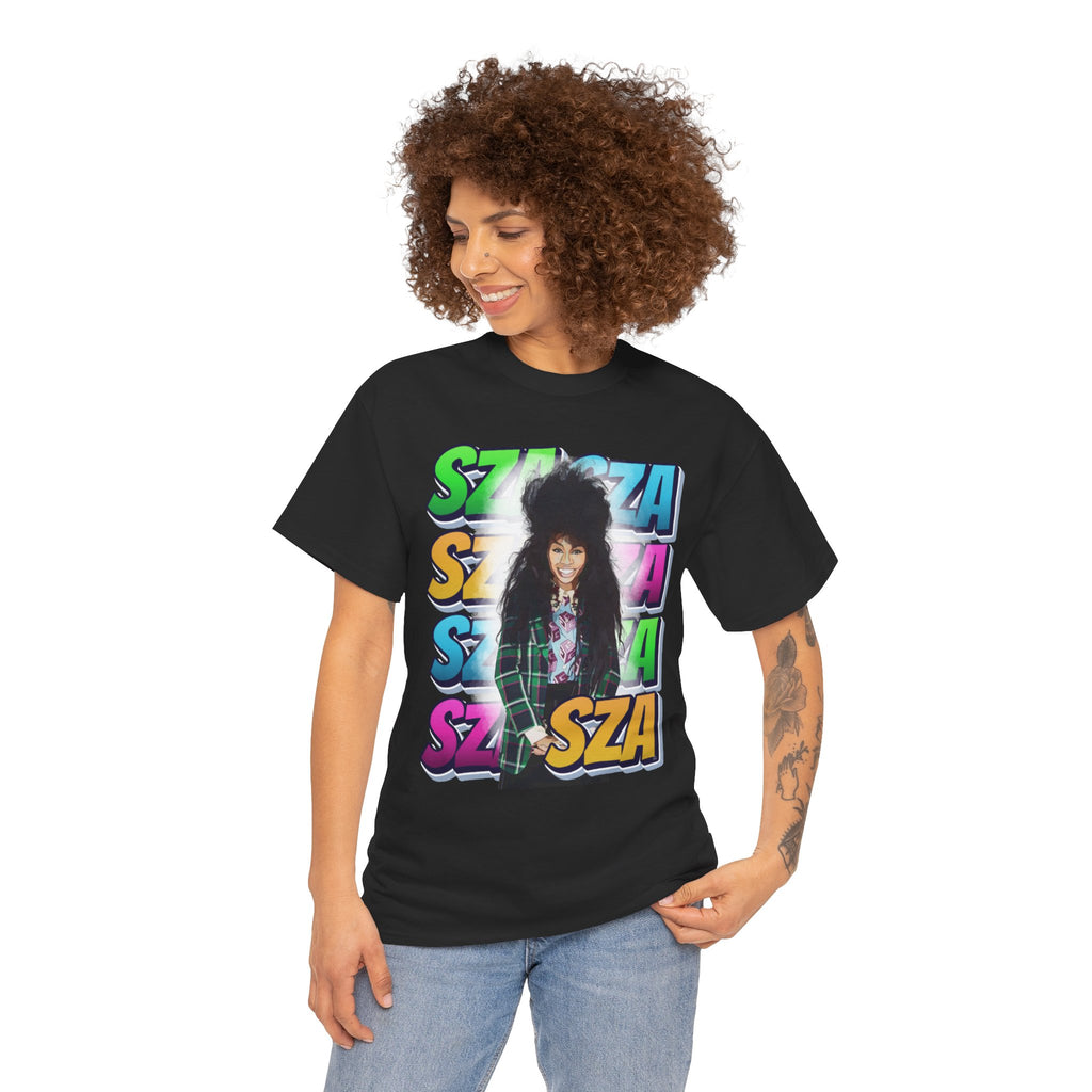 Sza Portrait Graphic Tee — Colorful Retro SZA Fan Shirt