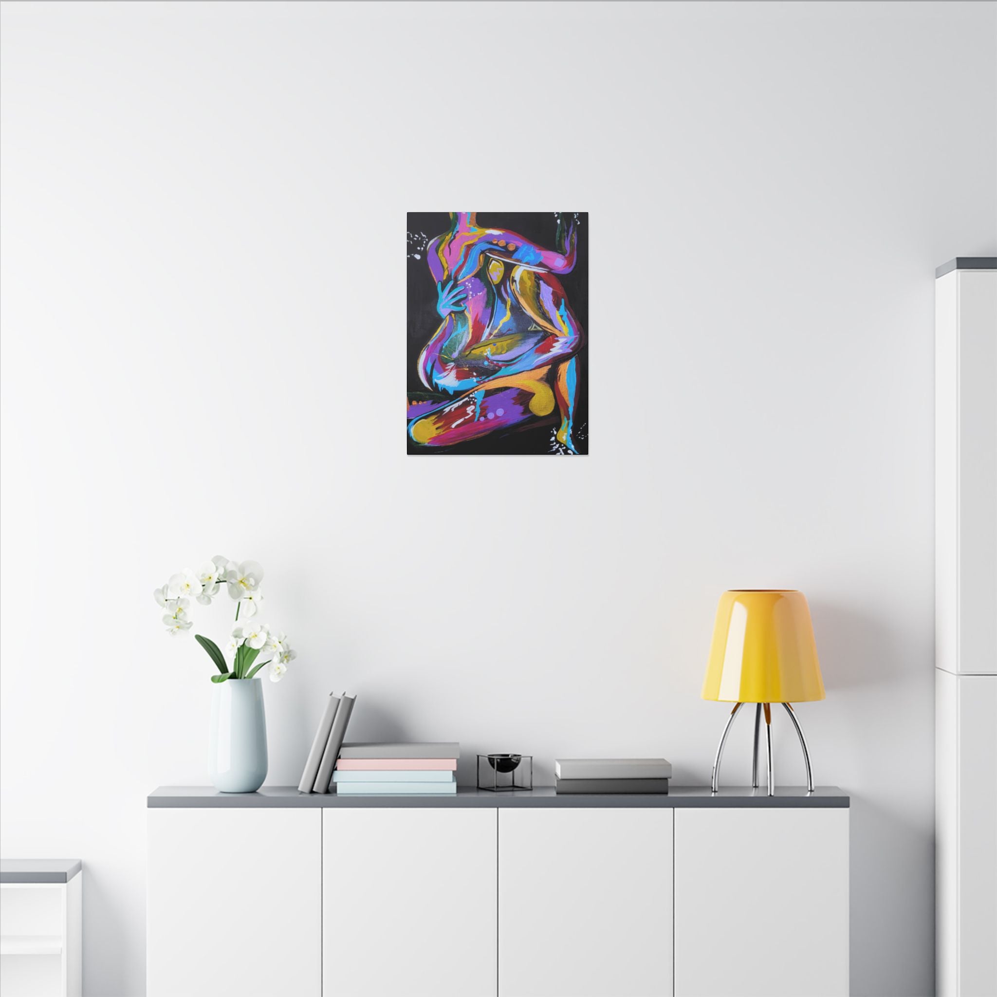 'Last Weekend' - Abstract Colorful Sensual Canvas Print — Matte Stretched Wall Art
