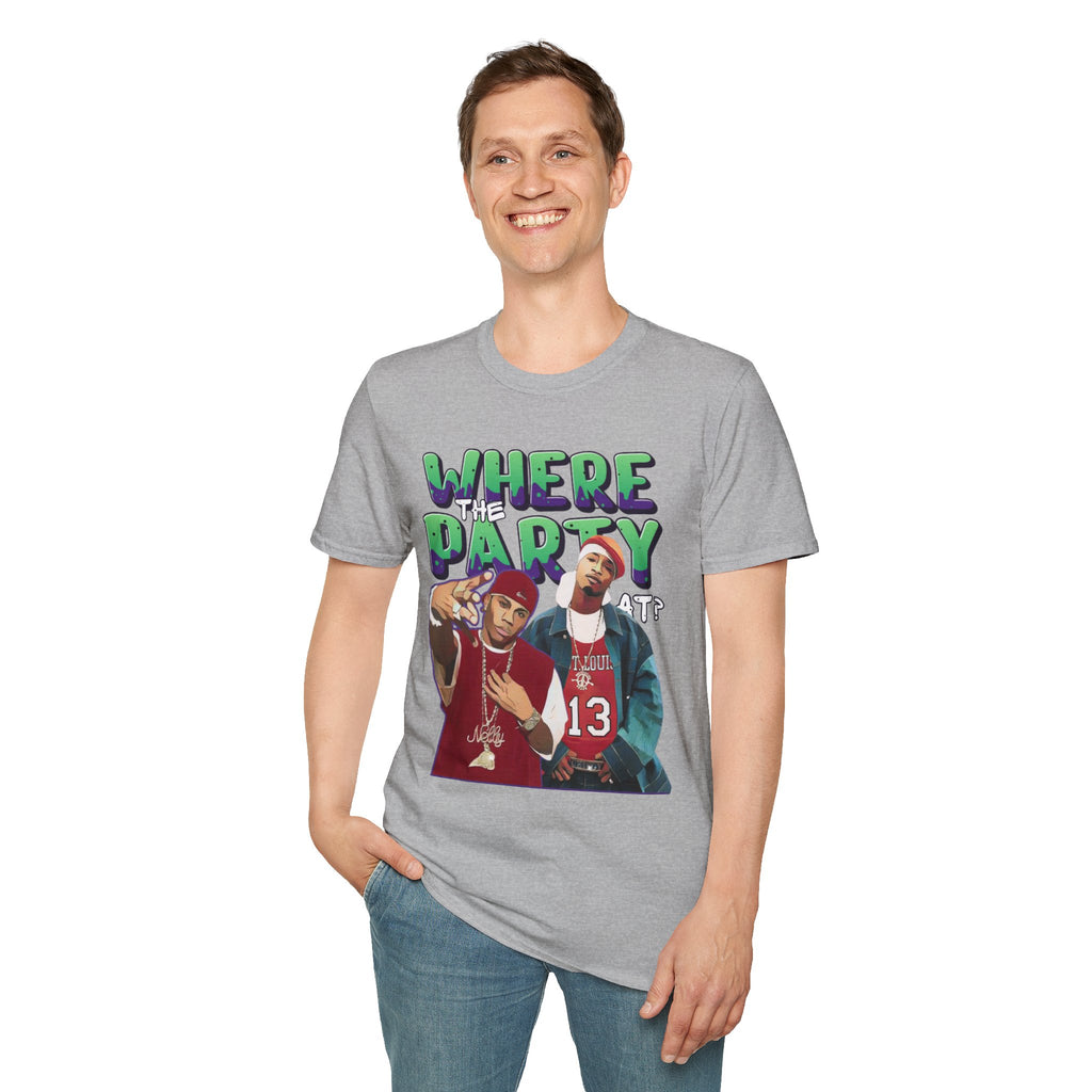 Nelly & Ja Rule Graphic T-Shirt — "Where The Party At?" Retro Hip-Hop Tee