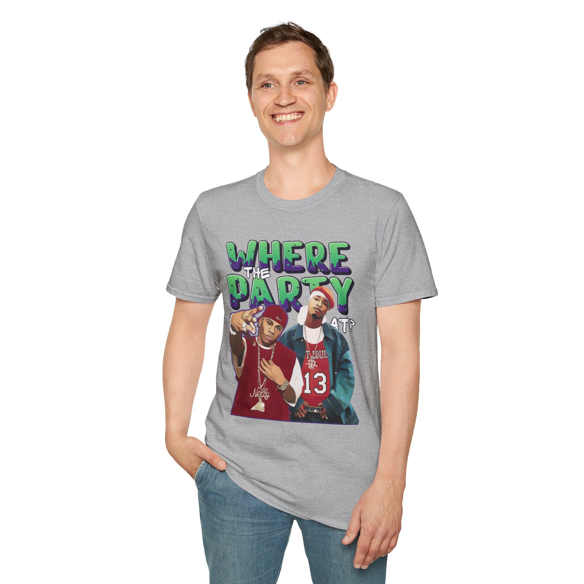 Nelly & Ja Rule Graphic T-Shirt — "Where The Party At?" Retro Hip-Hop Tee