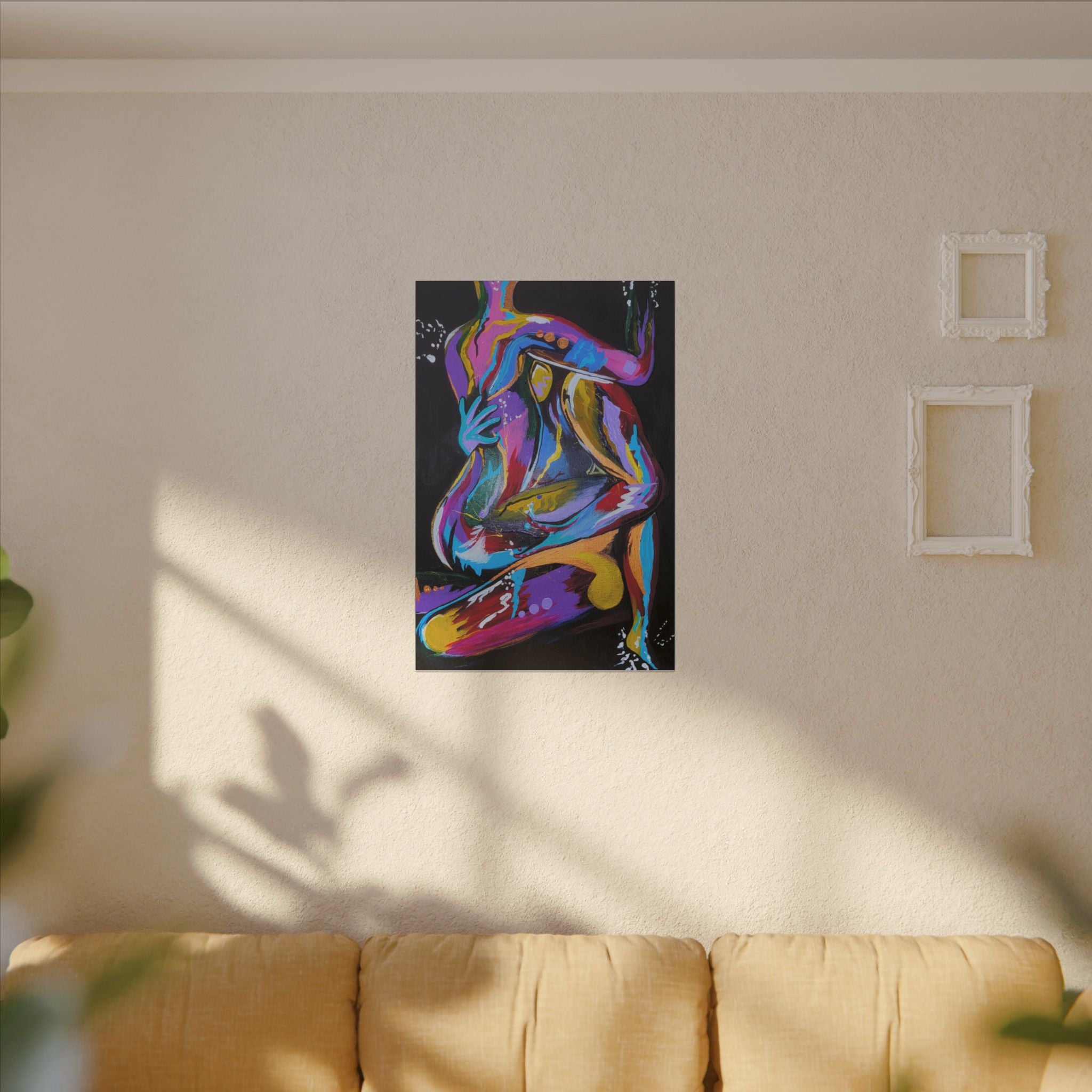 'Last Weekend' - Abstract Colorful Sensual Canvas Print — Matte Stretched Wall Art