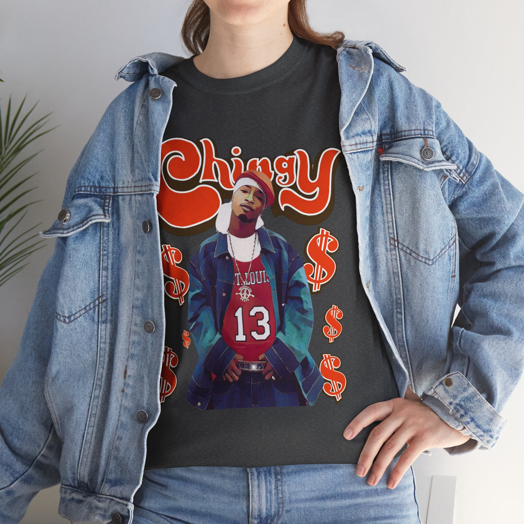 Chingy Retro Rap Tee — "Chingy" Graphic Shirt with Dollar Sign Motif