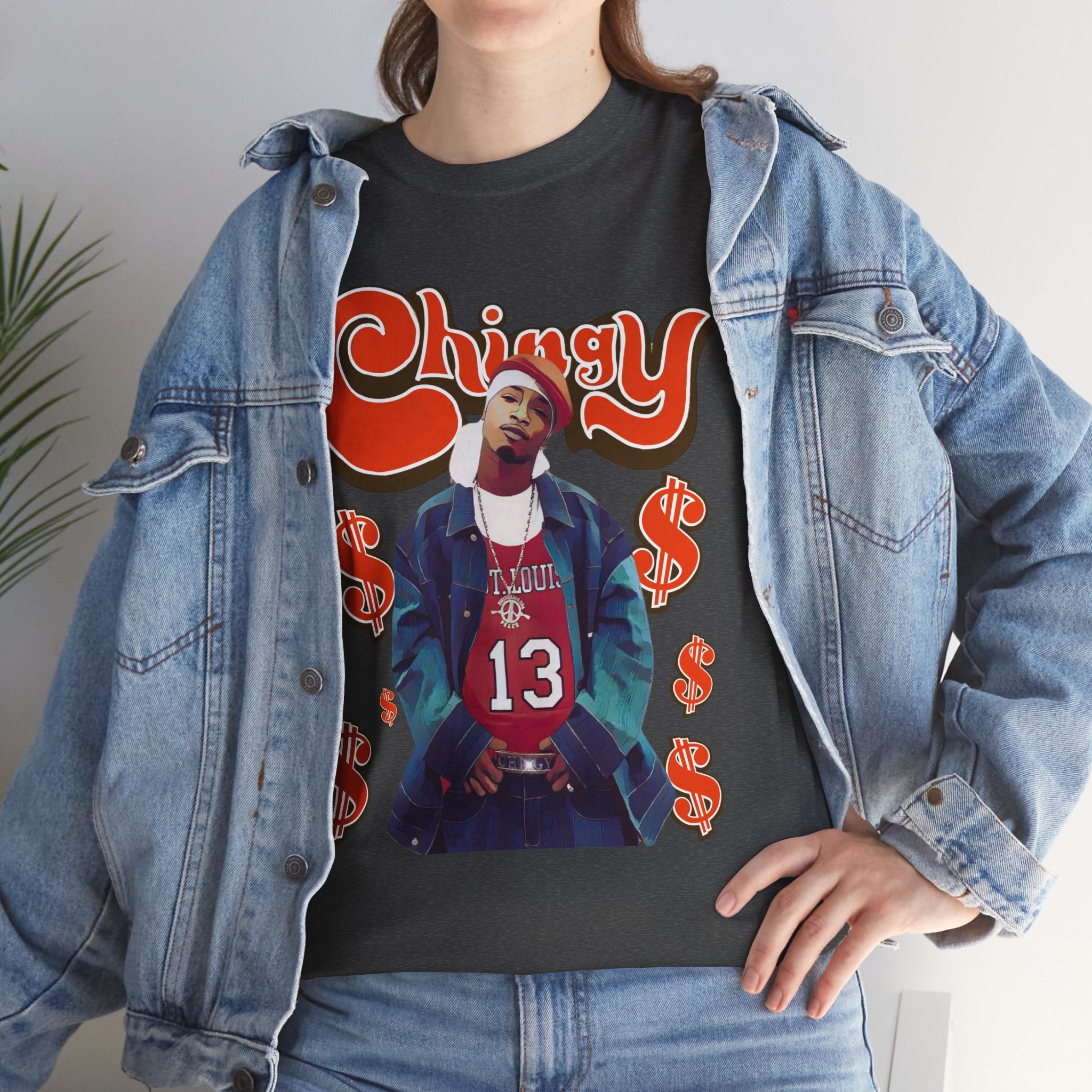 Chingy Retro Rap Tee — "Chingy" Graphic Shirt with Dollar Sign Motif