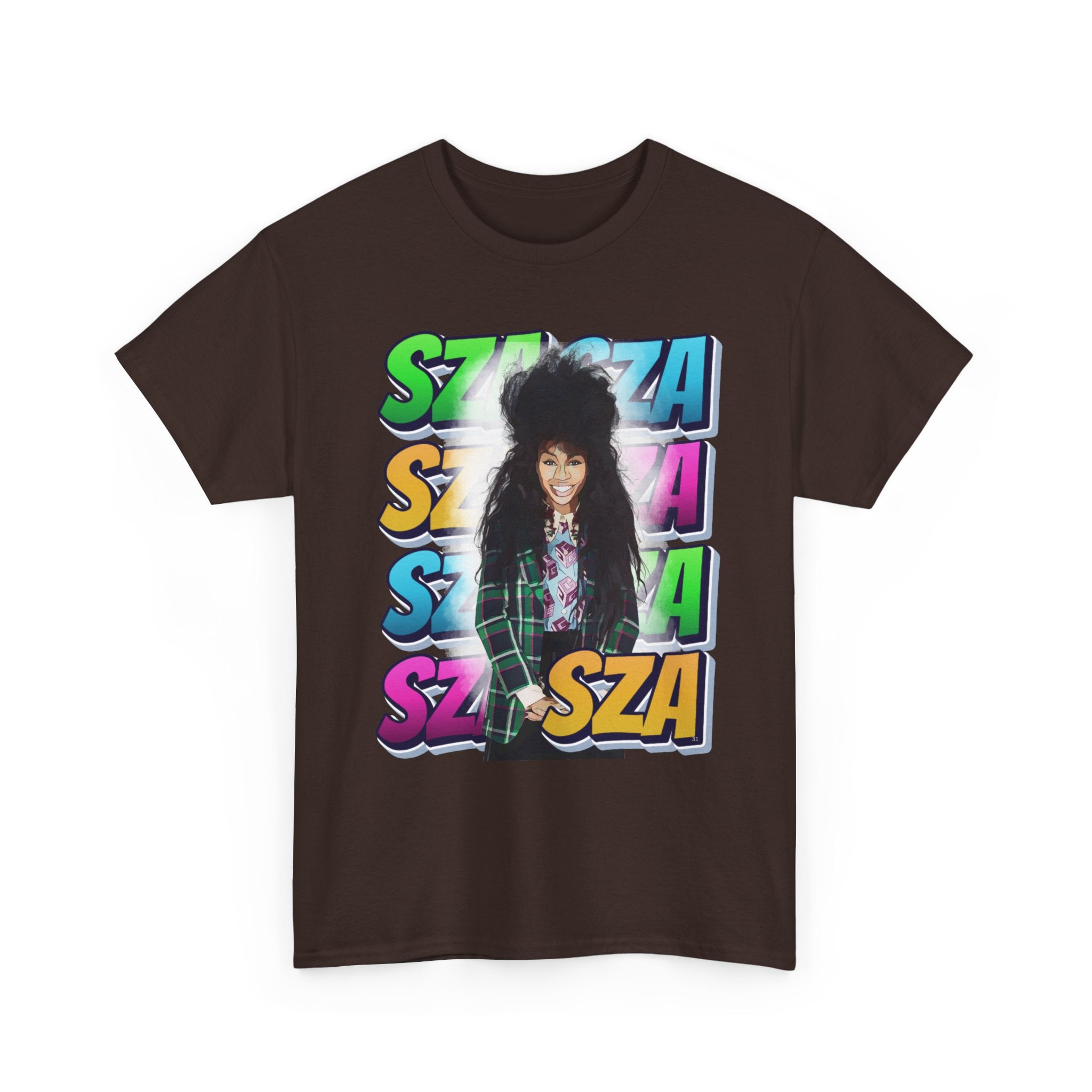 Sza Portrait Graphic Tee — Colorful Retro SZA Fan Shirt