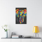Colorful Elephant Canvas Wall Art — Vibrant Abstract Safari Print