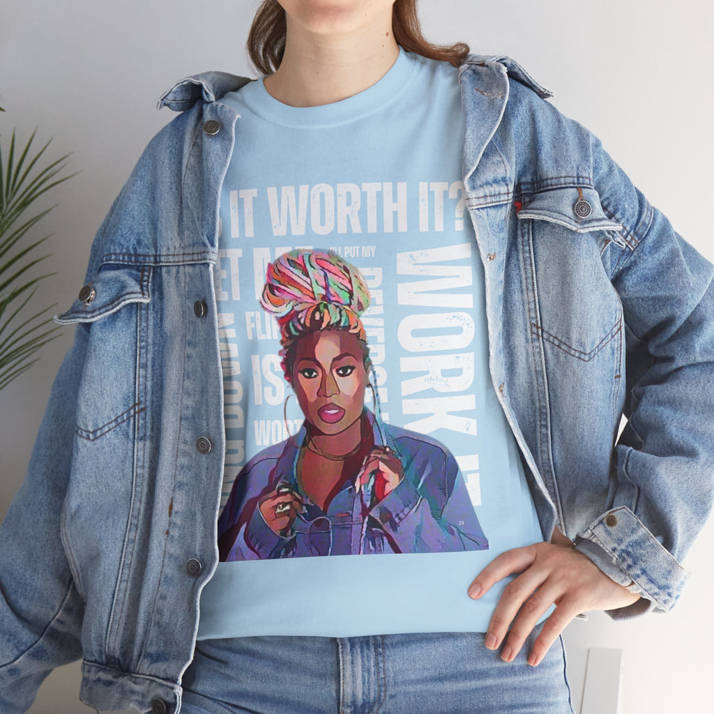 Missy Elliot Graphic Tee — “Is It Worth It? Let me Work It”