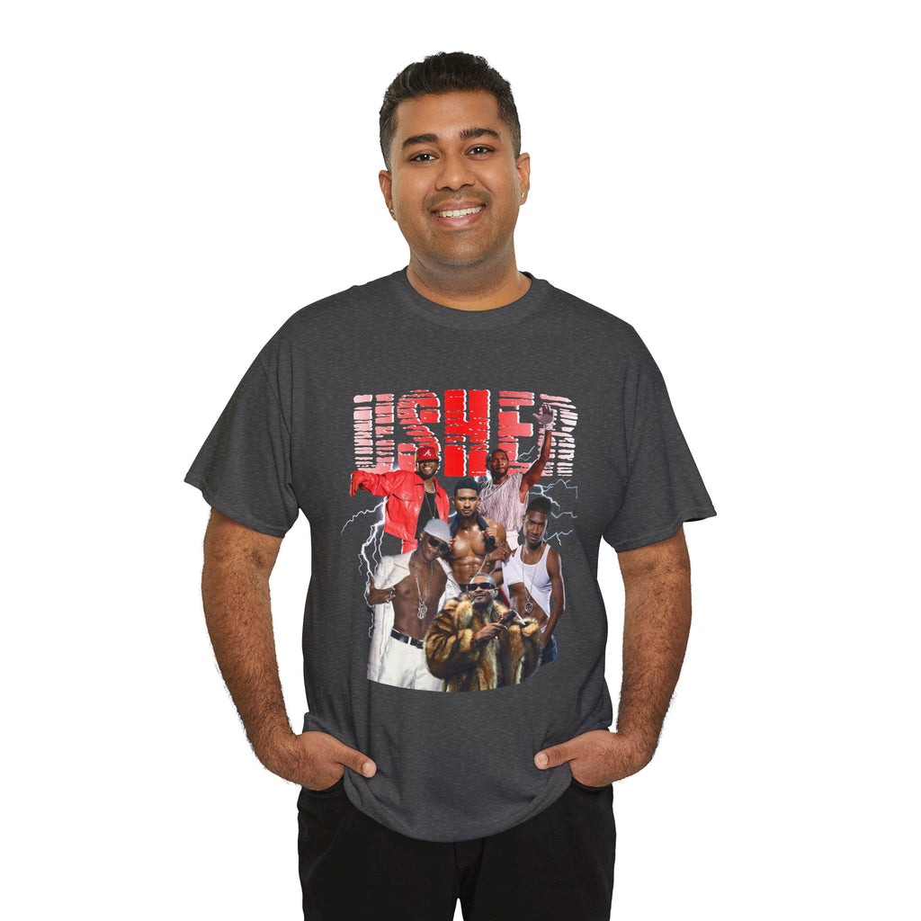 Usher Collage Graphic Tee — Retro R&B Concert Shirt