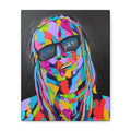 Rap Art - Lil' Wayne Urban Art Portrait Canvas — Colorful Matte Stretched Wall Art