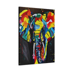 Colorful Elephant Canvas Wall Art — Vibrant Abstract Safari Print