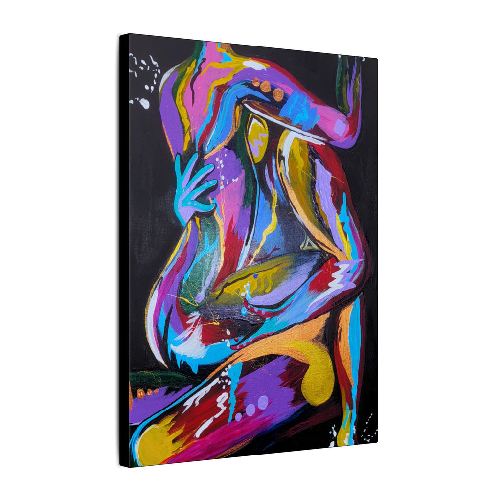 'Last Weekend' - Abstract Colorful Sensual Canvas Print — Matte Stretched Wall Art