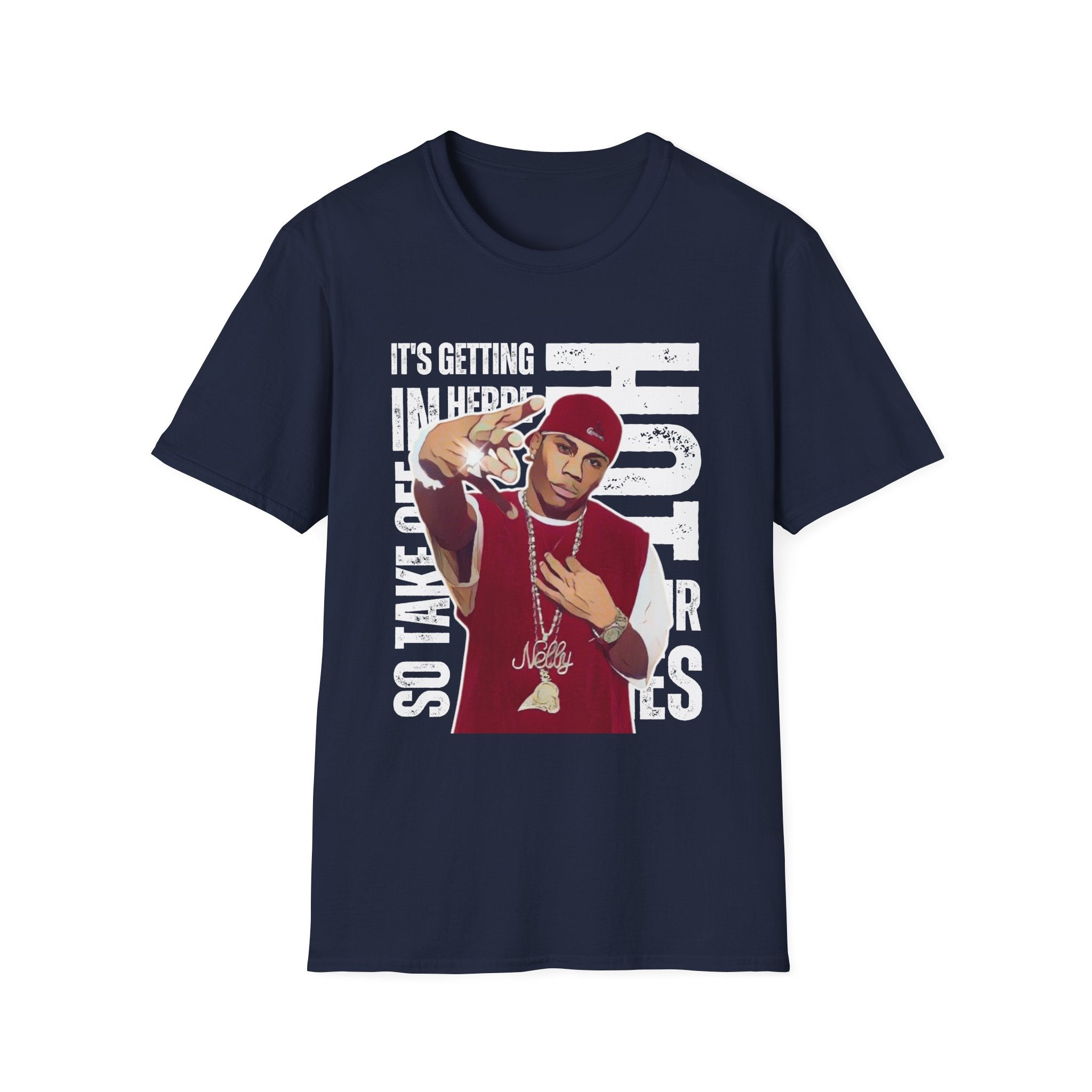 Nelly Hip-Hop Graphic T-Shirt – “It’s Getting Hot In Here” Rap Cartoon GraphicTee