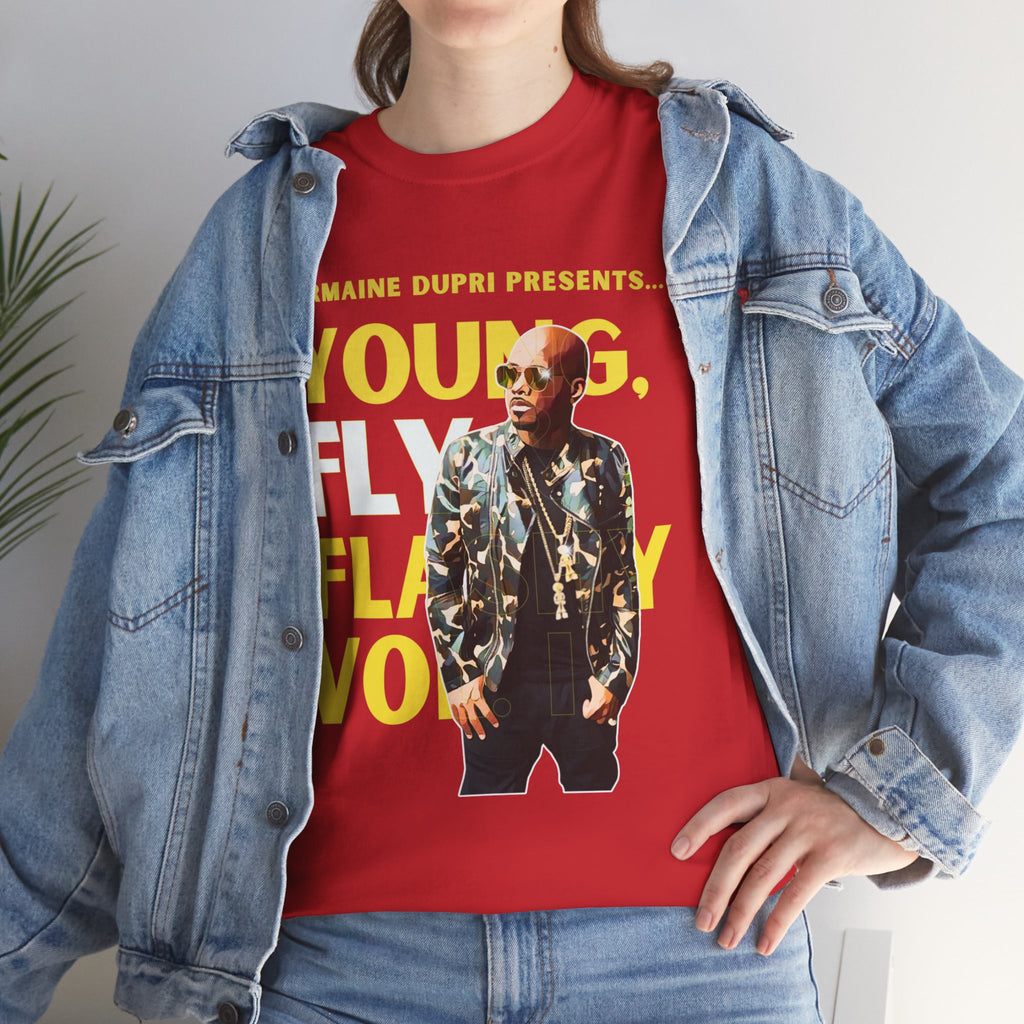 Jermaine Dupri T-Shirt — "Young, Fly Flashy" Album Cover Deisgn Tee