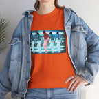 Usher Retro Dance Tee — Glitchy Neon Graphic T-Shirt