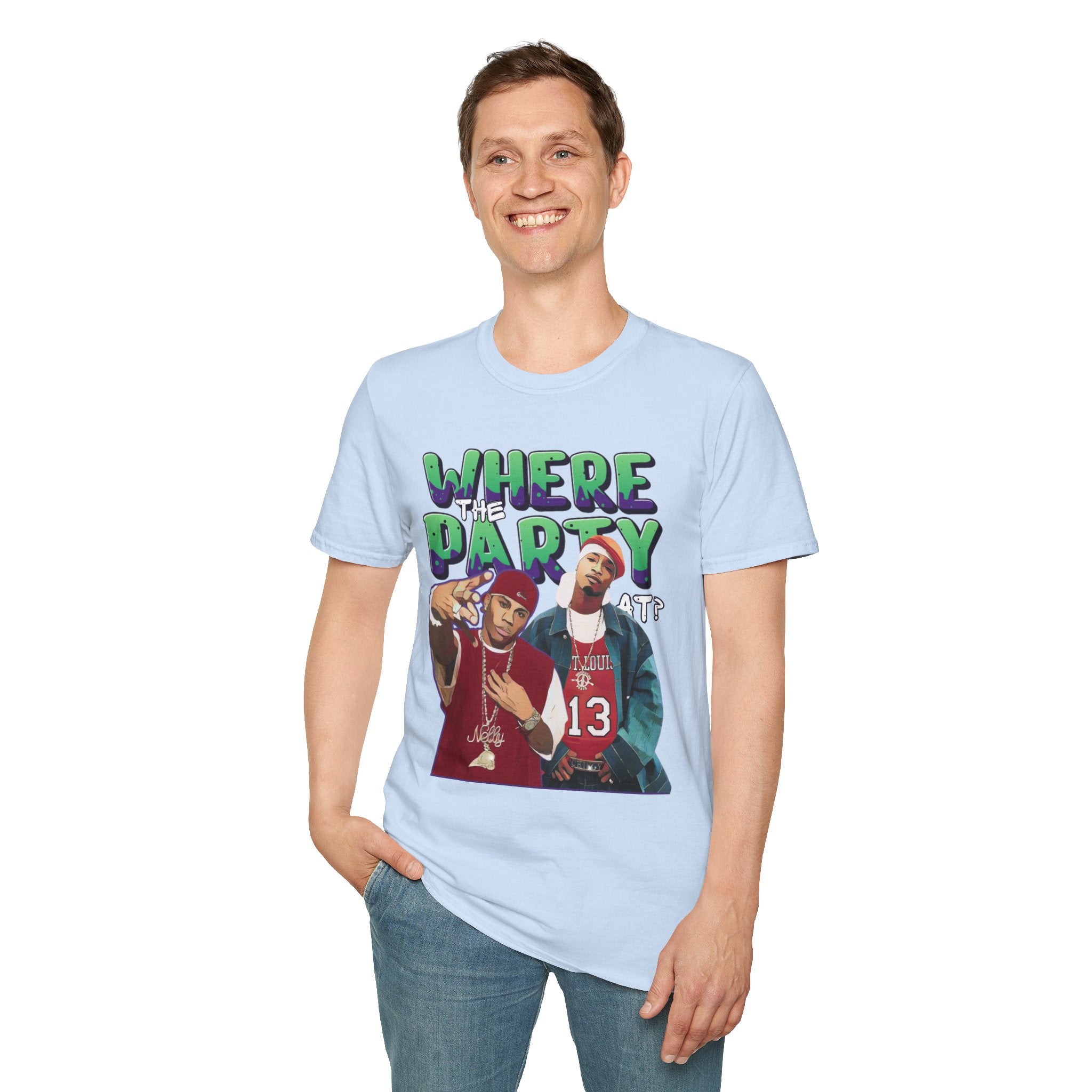 Nelly & Ja Rule Graphic T-Shirt — "Where The Party At?" Retro Hip-Hop Tee