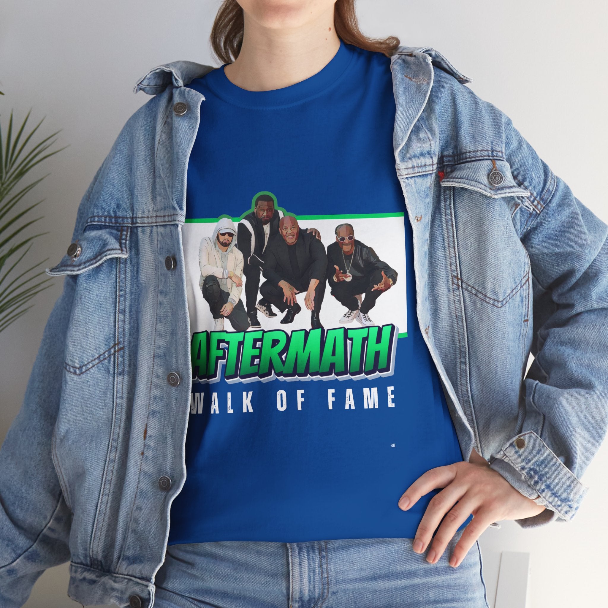 Em, Dre, Snoop, 50 - Unisex Heavy Cotton Tee - "Aftermath" Walk of Fame Graphic Tee