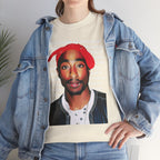 Pac Cartoon Graphic Tee with Changes Lyrics Text — Retro Streetwear T-Shirt