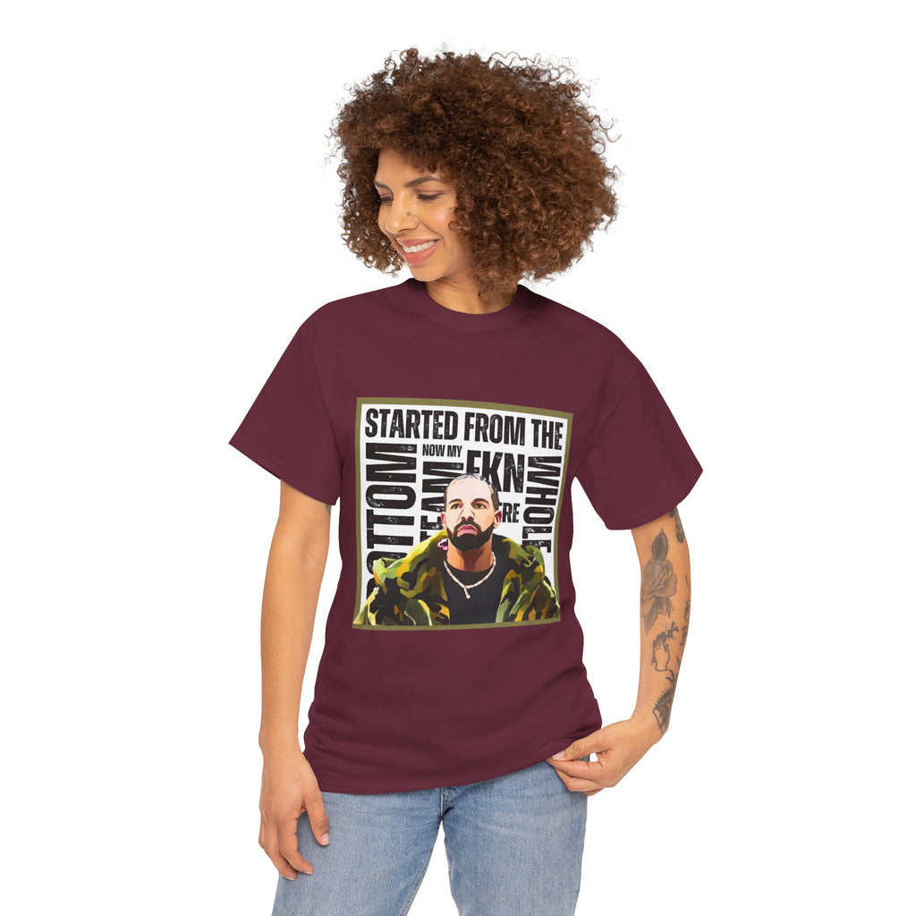 Drake "Started From The Bottom" Graphic Cartoon Tee