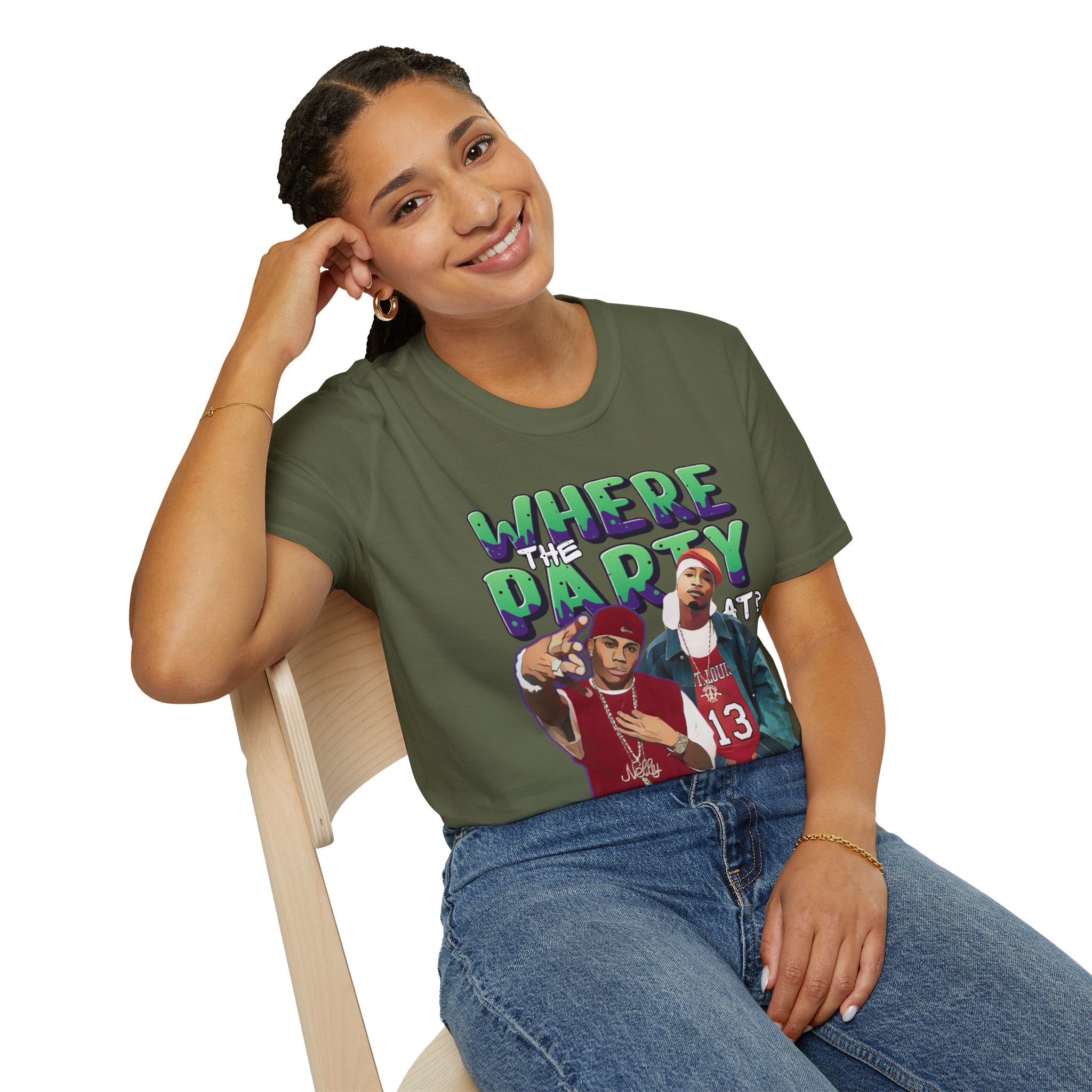 Nelly & Ja Rule Graphic T-Shirt — "Where The Party At?" Retro Hip-Hop Tee