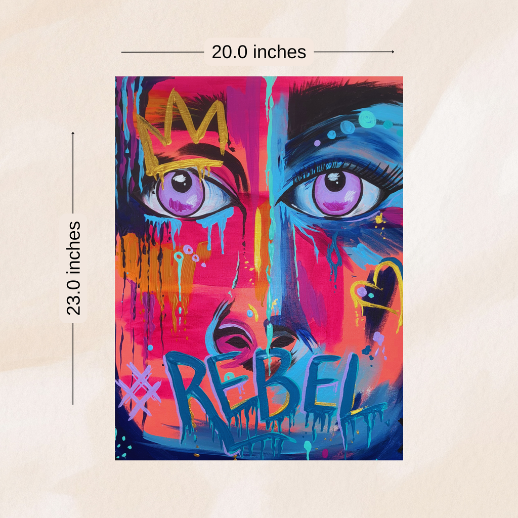 “REBEL” — Bold Contemporary Original Acrylic Painting