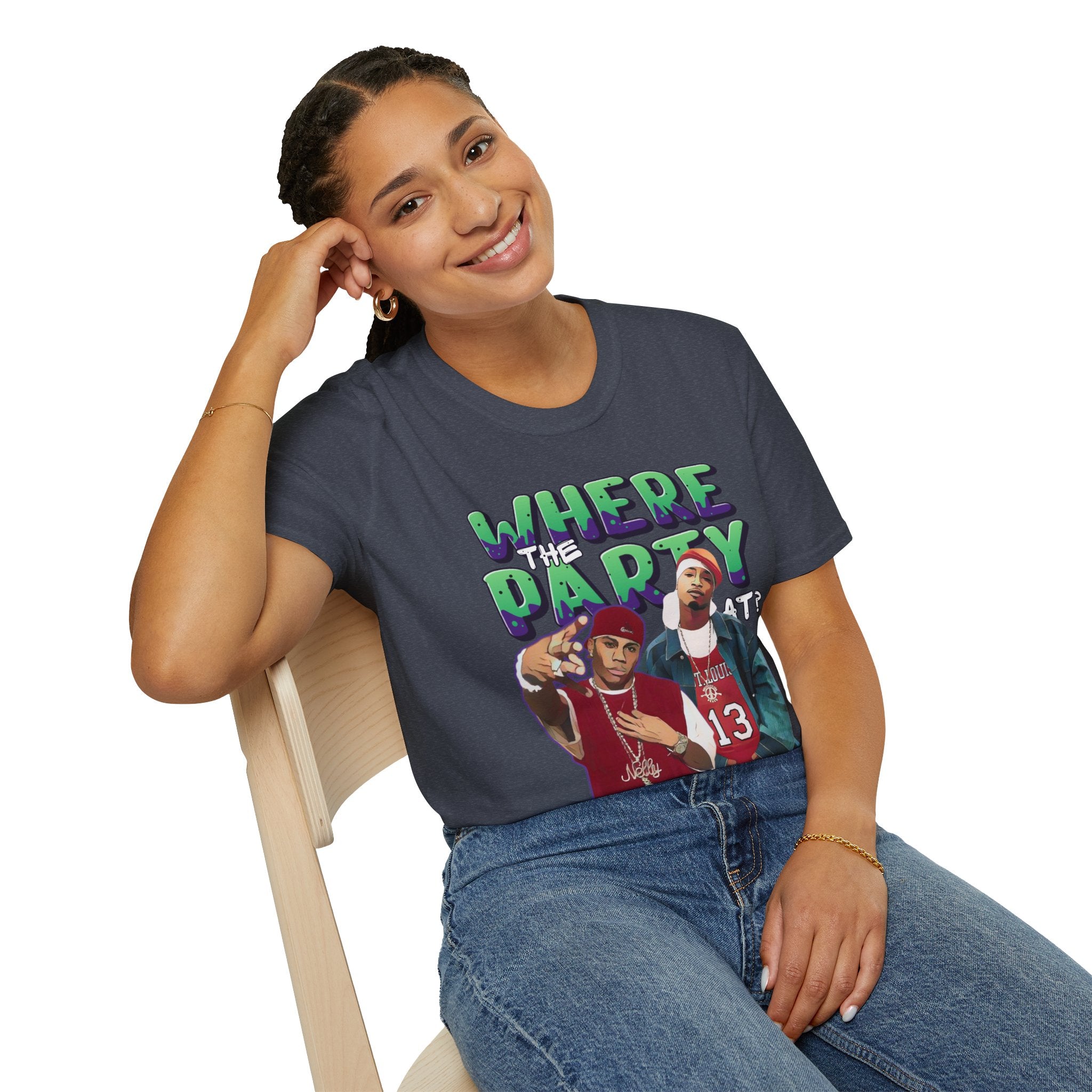 Nelly & Ja Rule Graphic T-Shirt — "Where The Party At?" Retro Hip-Hop Tee