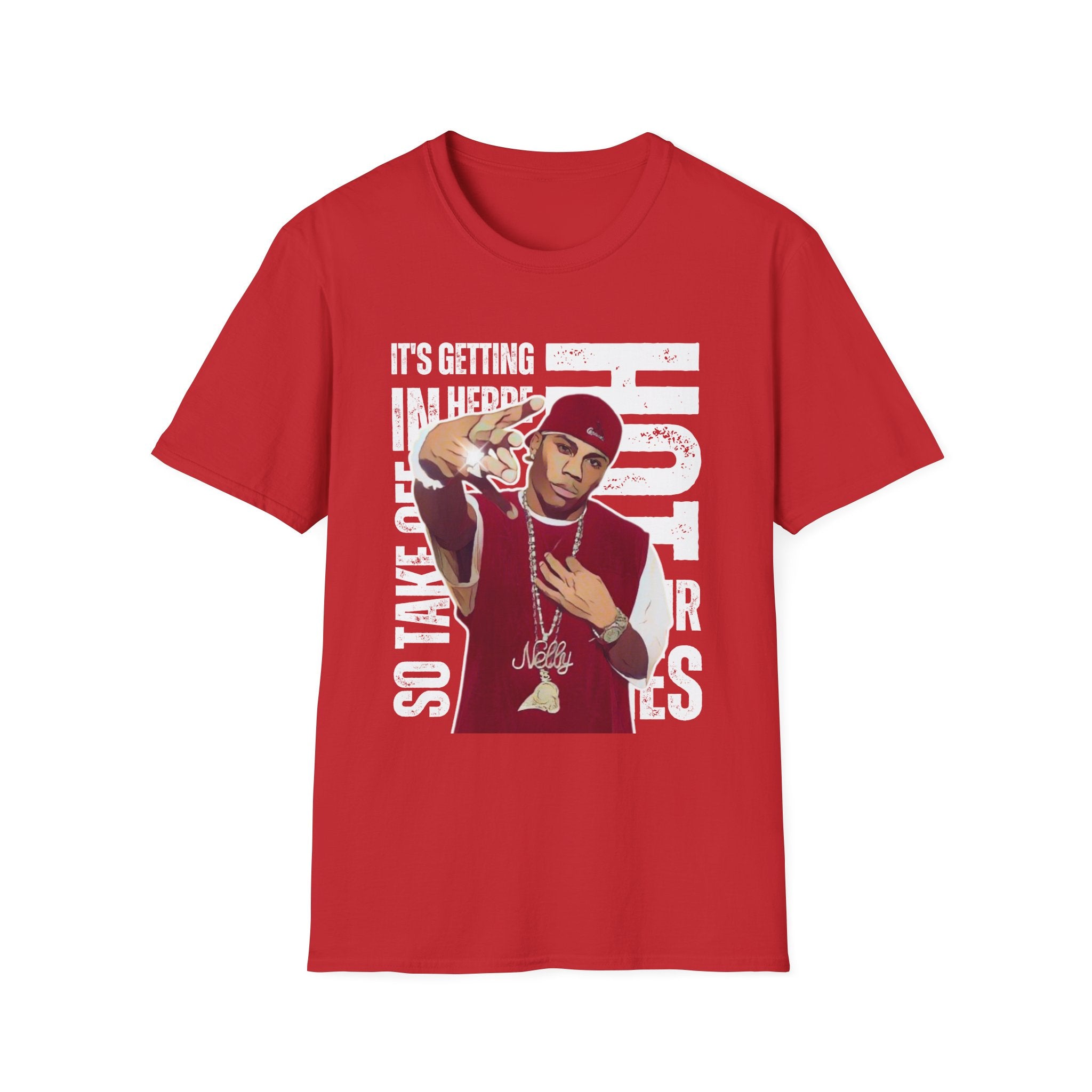 Nelly Hip-Hop Graphic T-Shirt – “It’s Getting Hot In Here” Rap Cartoon GraphicTee
