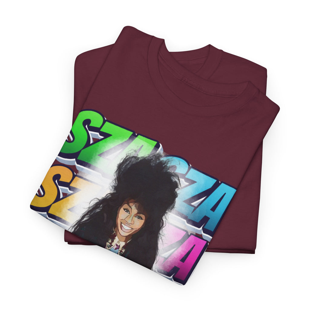 Sza Portrait Graphic Tee — Colorful Retro SZA Fan Shirt