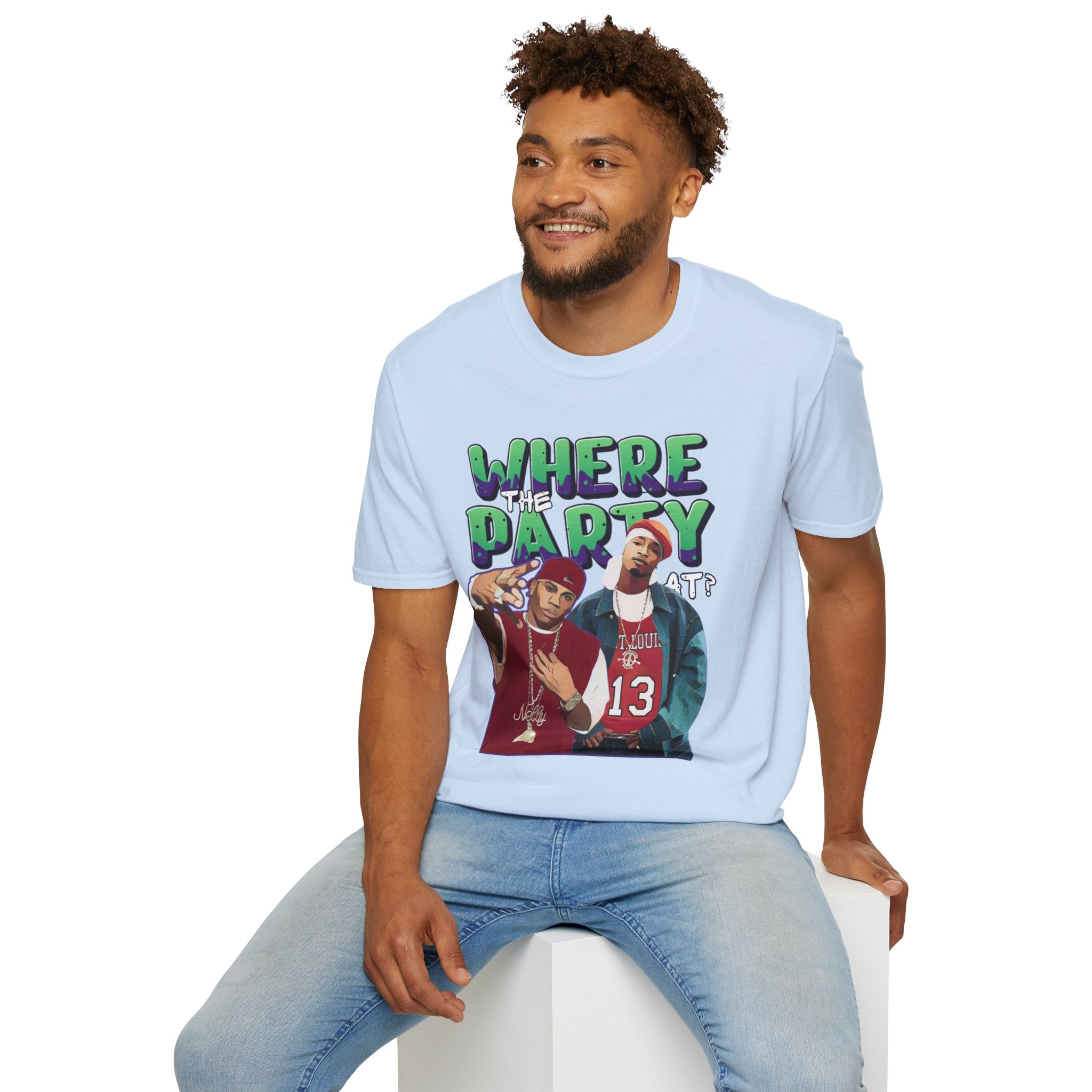 Nelly & Ja Rule Graphic T-Shirt — "Where The Party At?" Retro Hip-Hop Tee