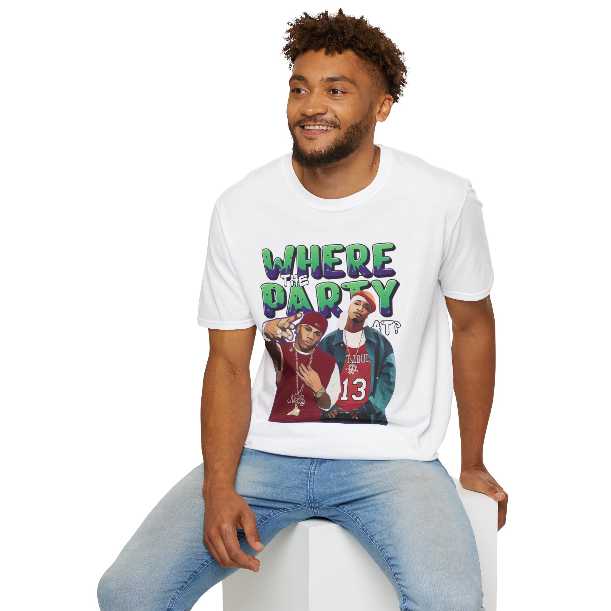 Nelly & Ja Rule Graphic T-Shirt — "Where The Party At?" Retro Hip-Hop Tee