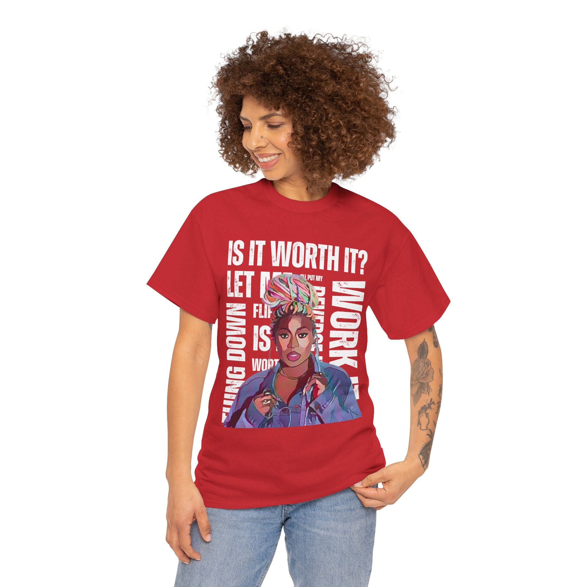 Missy Elliot Graphic Tee — “Is It Worth It? Let me Work It”