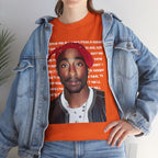 Pac Graphic Photo Tee with Keep Your Head Up Lyrics Text
