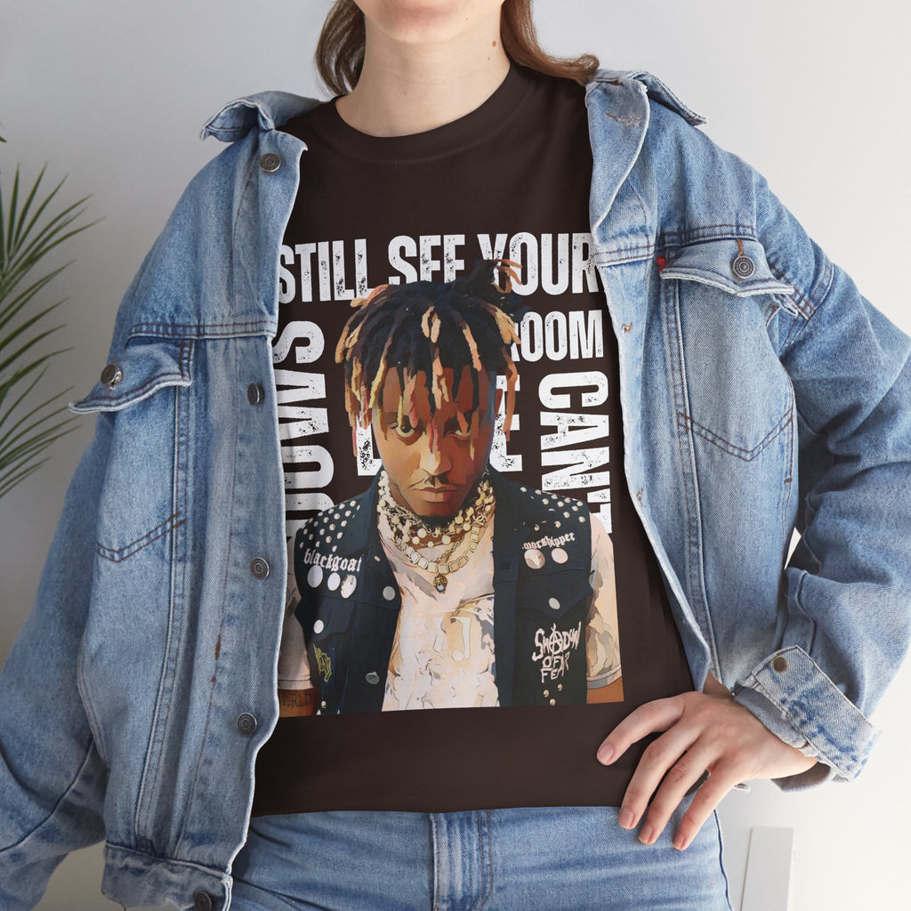 Juice WRLD Cartoon Design Tee — "I Still See Your Shadows in my Room" Graphic Shirt