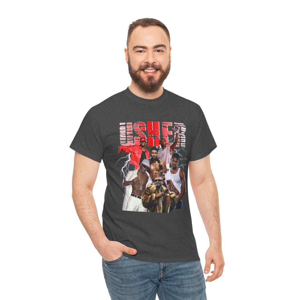Usher Collage Graphic Tee — Retro R&B Concert Shirt