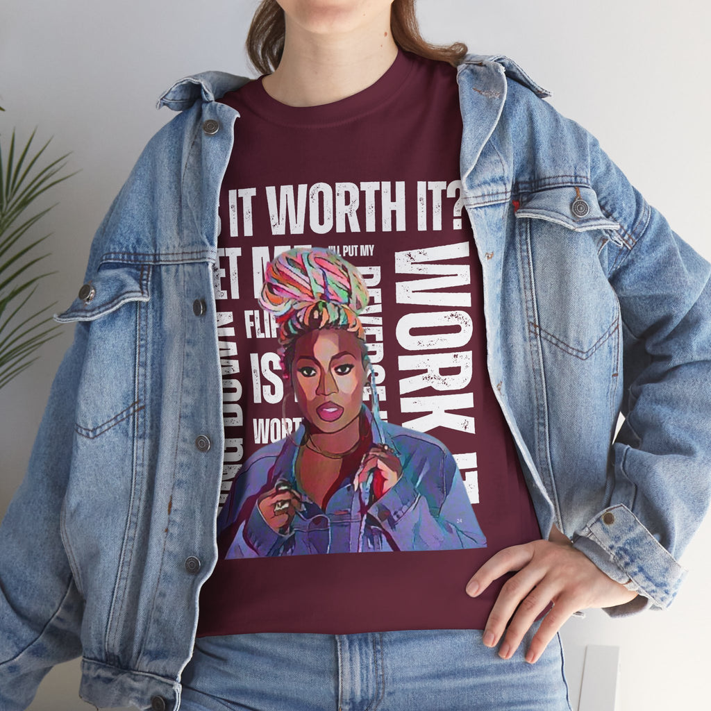 Missy Elliot Graphic Tee — “Is It Worth It? Let me Work It”