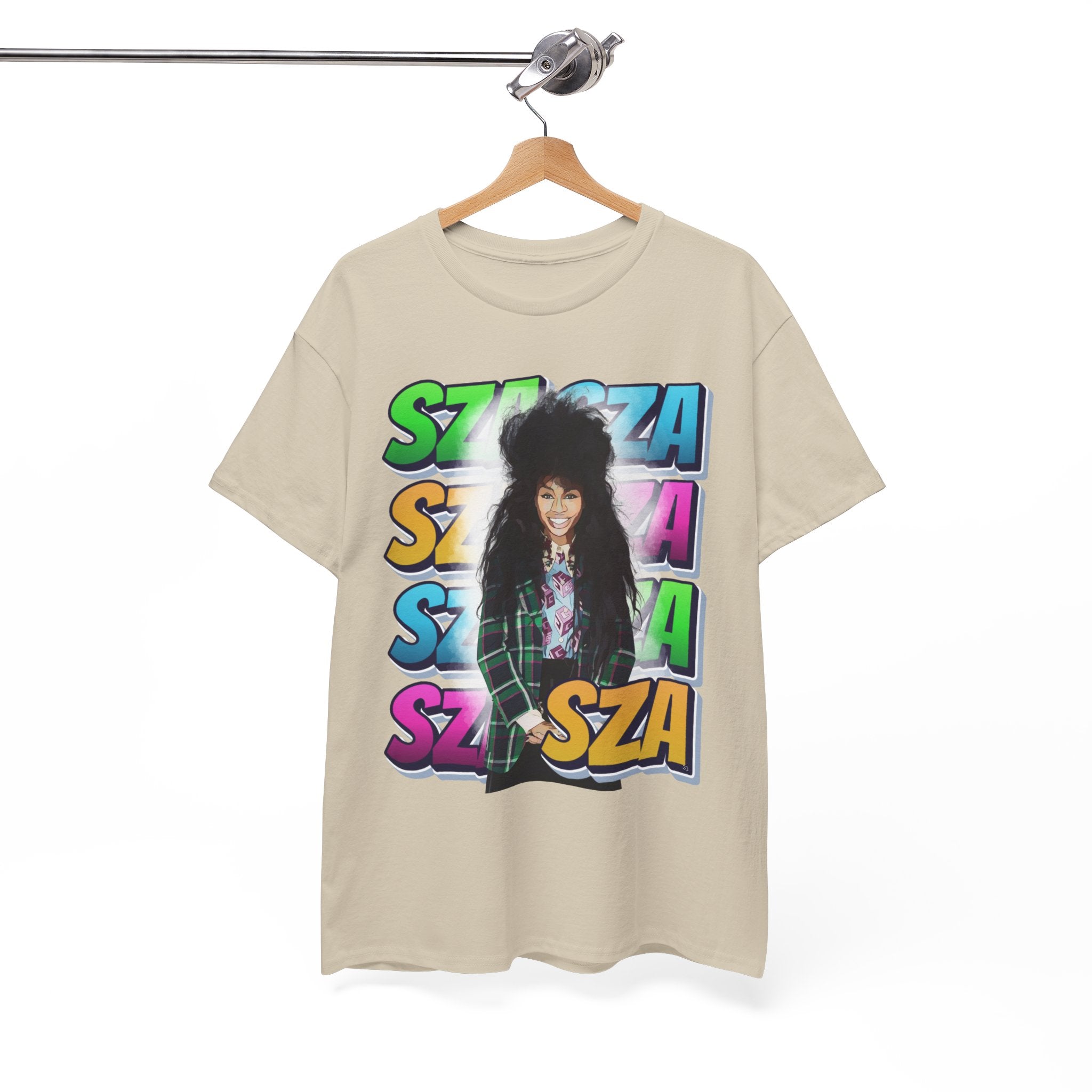 Sza Portrait Graphic Tee — Colorful Retro SZA Fan Shirt