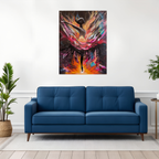 'The Reset'- Floral Ballerina emerging from the flames - Original Acrylic Painting
