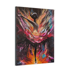 'The Reset'- Floral Ballerina emerging from the flames - Canvas Print — Vibrant Dancer Art on Matte Stretched Canvas