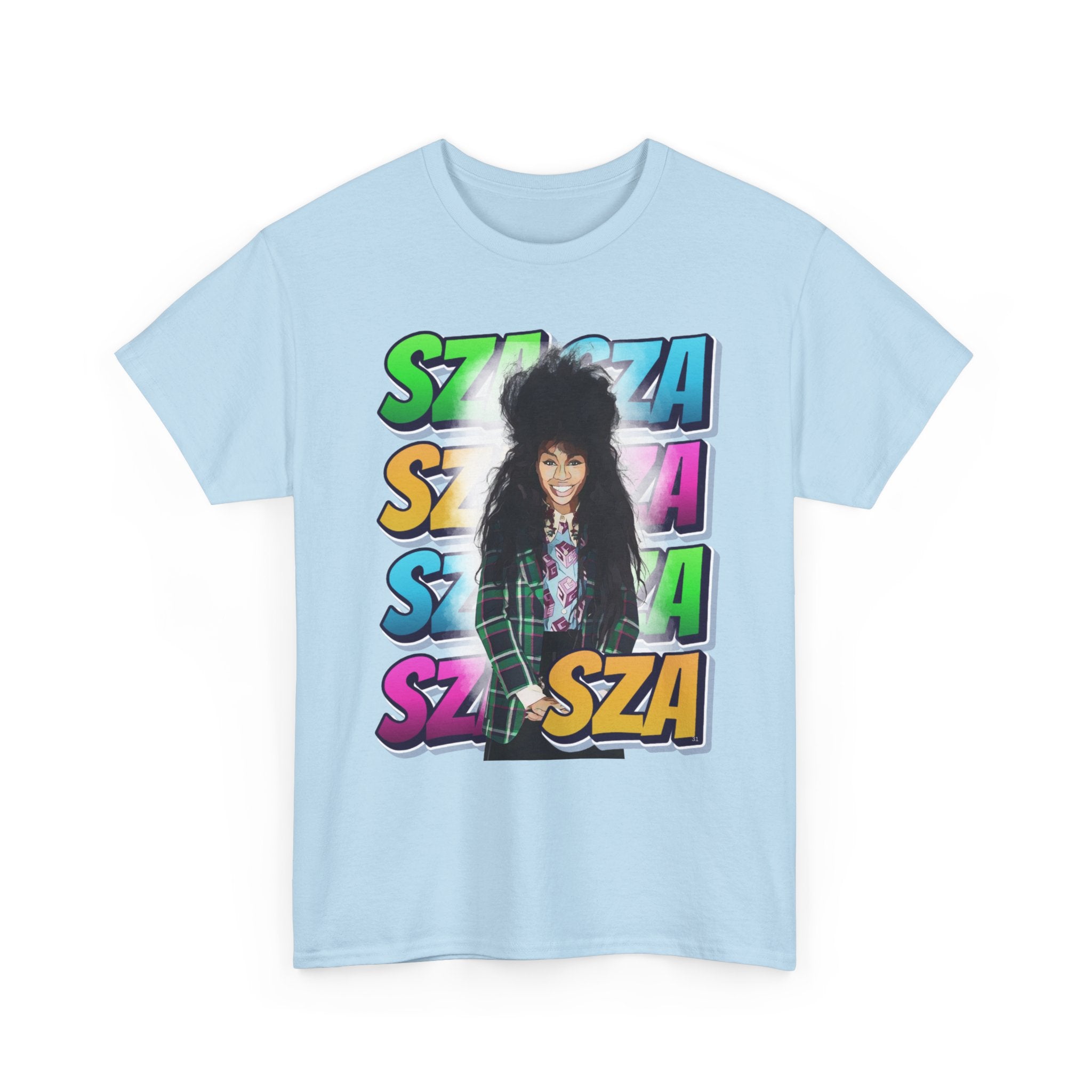 Sza Portrait Graphic Tee — Colorful Retro SZA Fan Shirt