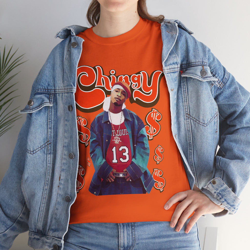 Chingy Retro Rap Tee — "Chingy" Graphic Shirt with Dollar Sign Motif