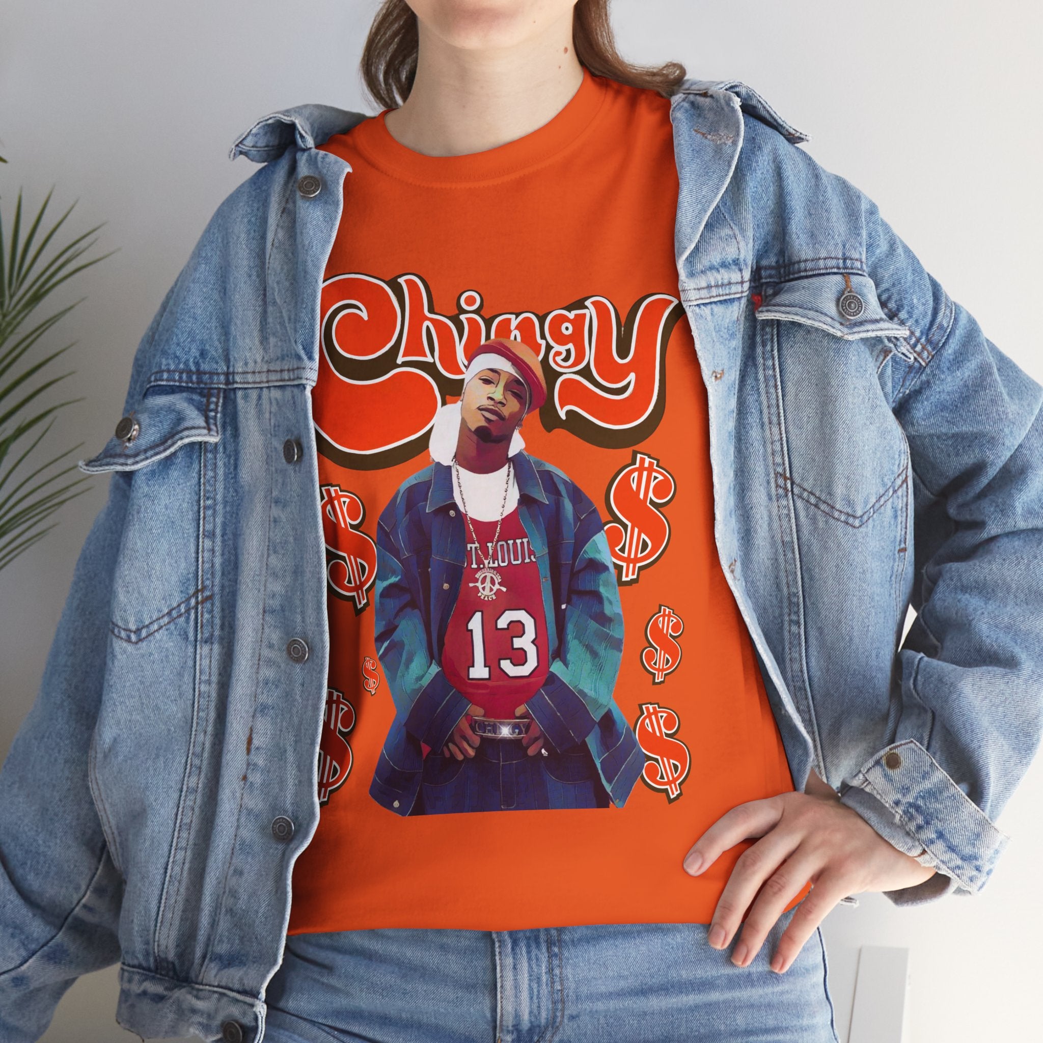 Chingy Retro Rap Tee — "Chingy" Graphic Shirt with Dollar Sign Motif