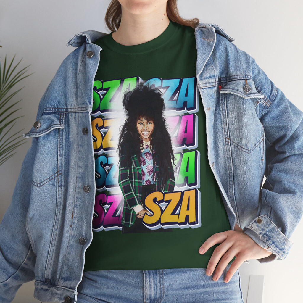 Sza Portrait Graphic Tee — Colorful Retro SZA Fan Shirt
