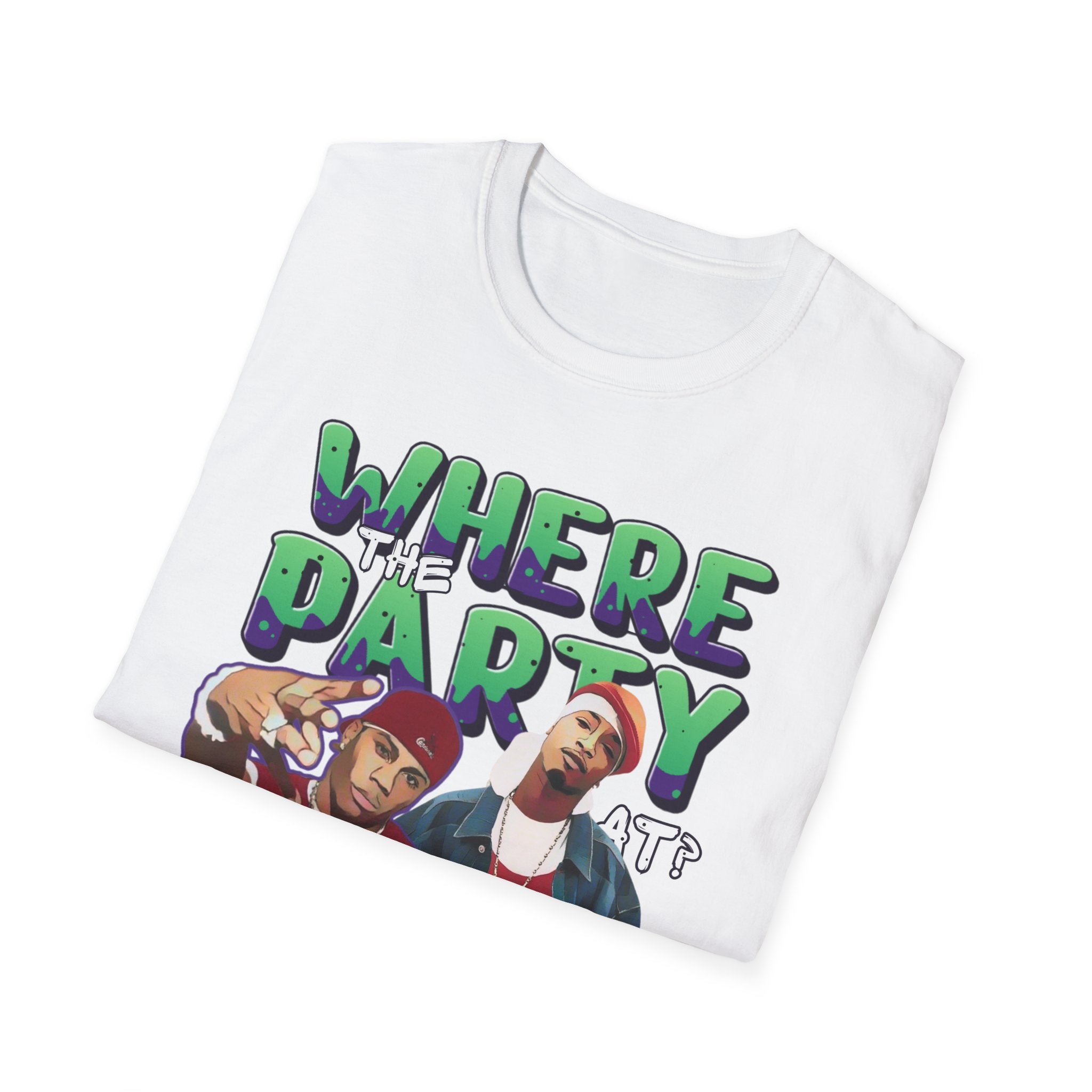 Nelly & Ja Rule Graphic T-Shirt — "Where The Party At?" Retro Hip-Hop Tee